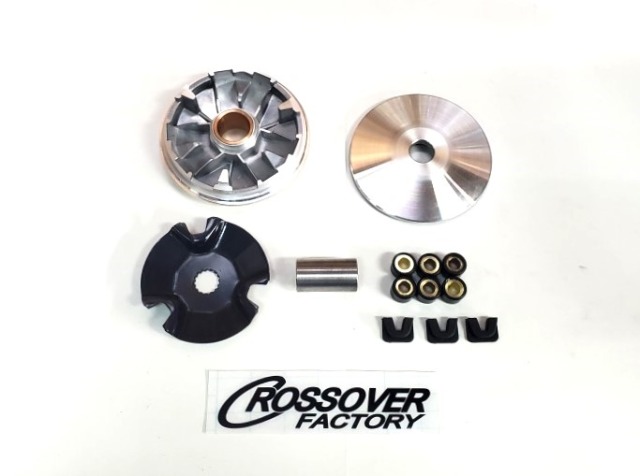 アクシス90 ジョグ90 ジョグ80 チャンプ80用 太軸用 CROSSOVER FACTORY製 親方プーリーキット バージョン3 |  CROSSOVER FACTORY