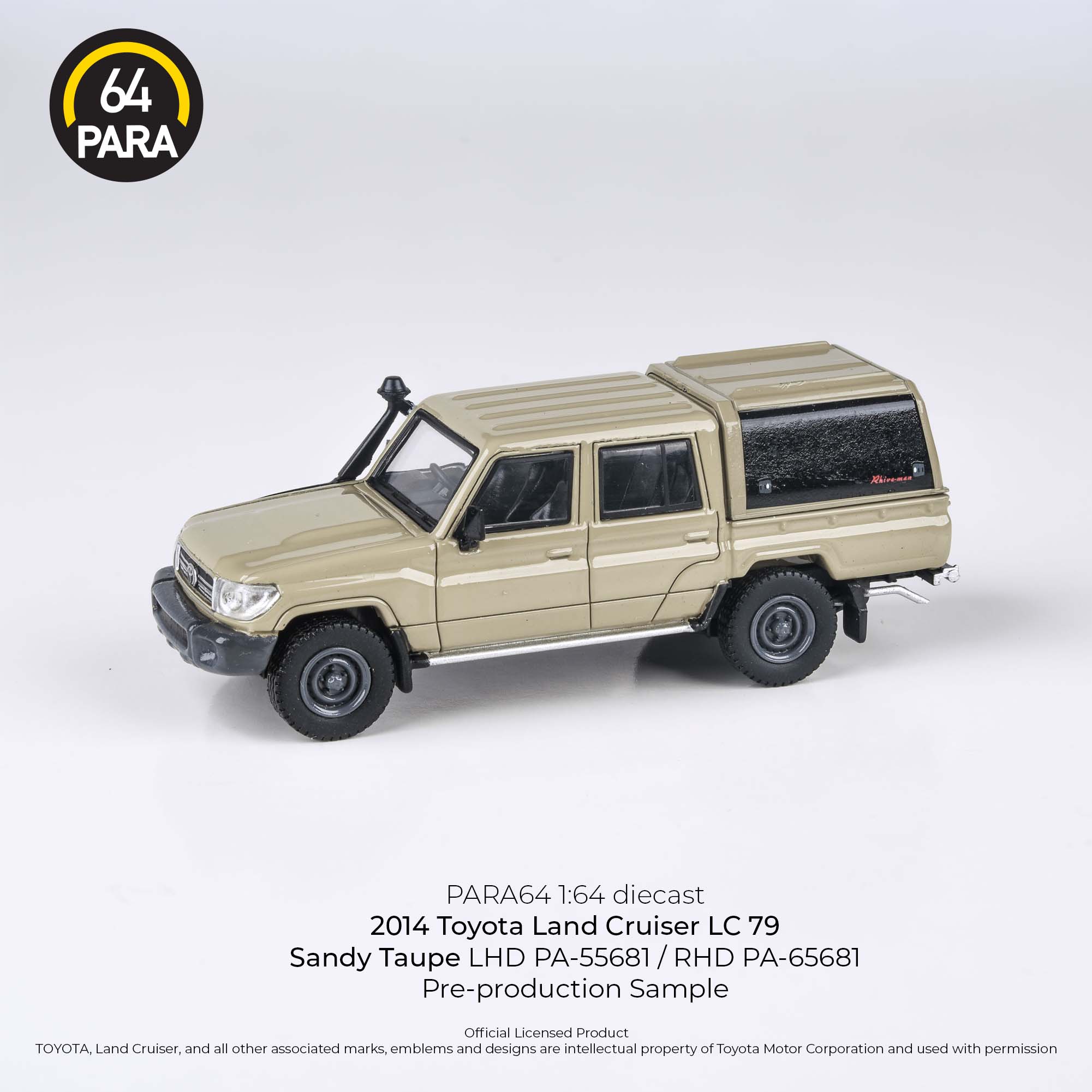 PARA64 1/64 トヨタ ランドクルーザー Dbl Cab LC79 2014 サンディー