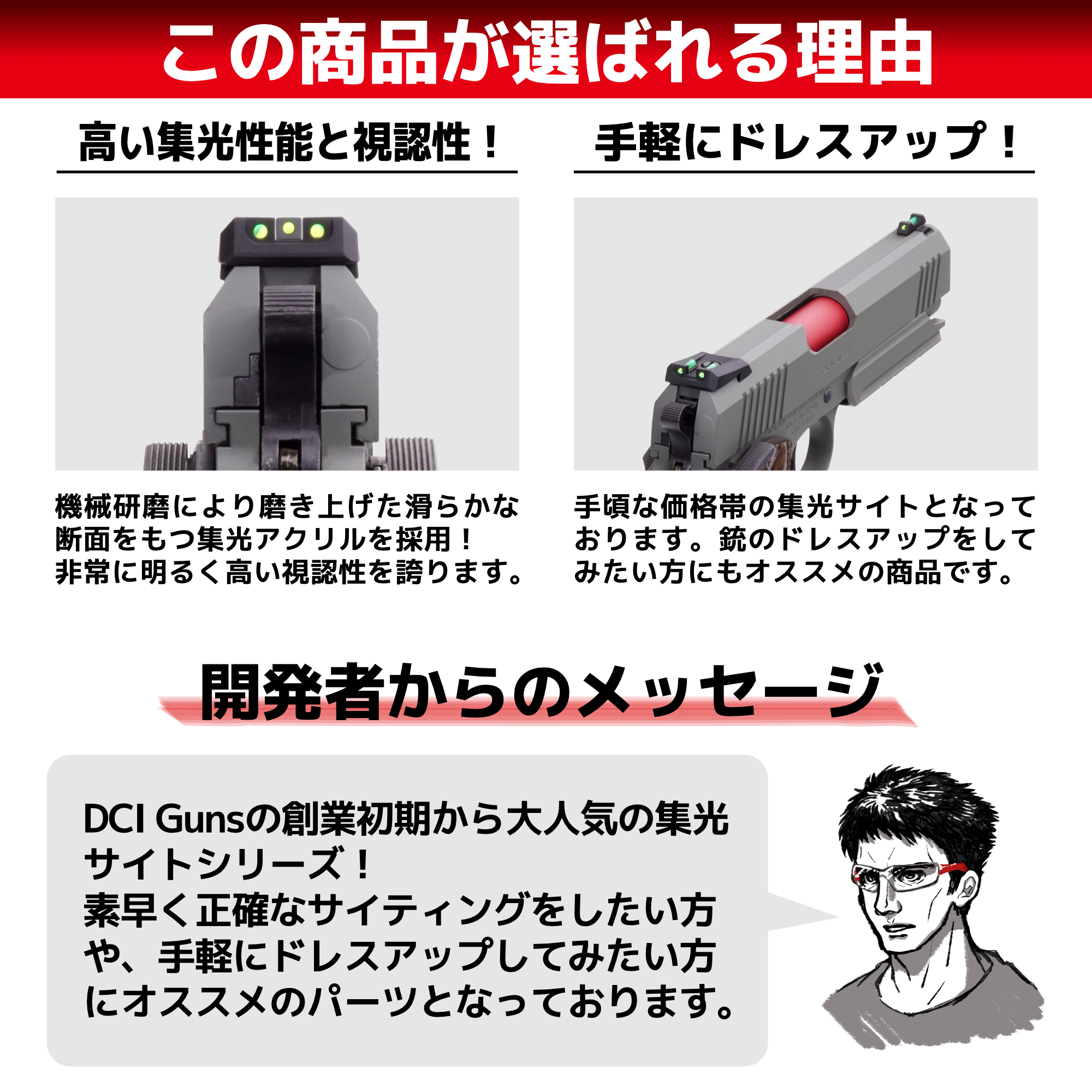 集光サイト iM 東京マルイ ハイキャパ4.3/FW/DW4.3用 | DCI Guns 公式