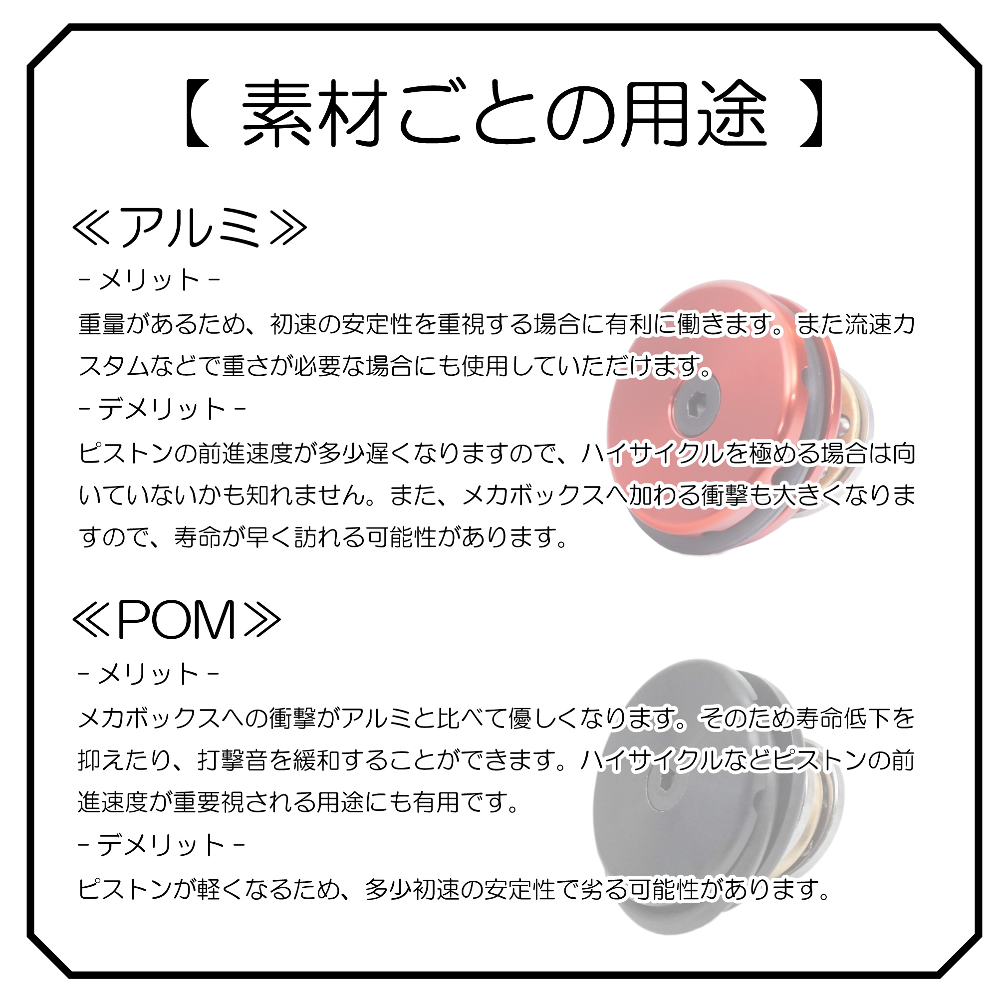 次世代電動ガン(次世代M4シリーズ)用側面吸気ピストンヘッド【アルミ