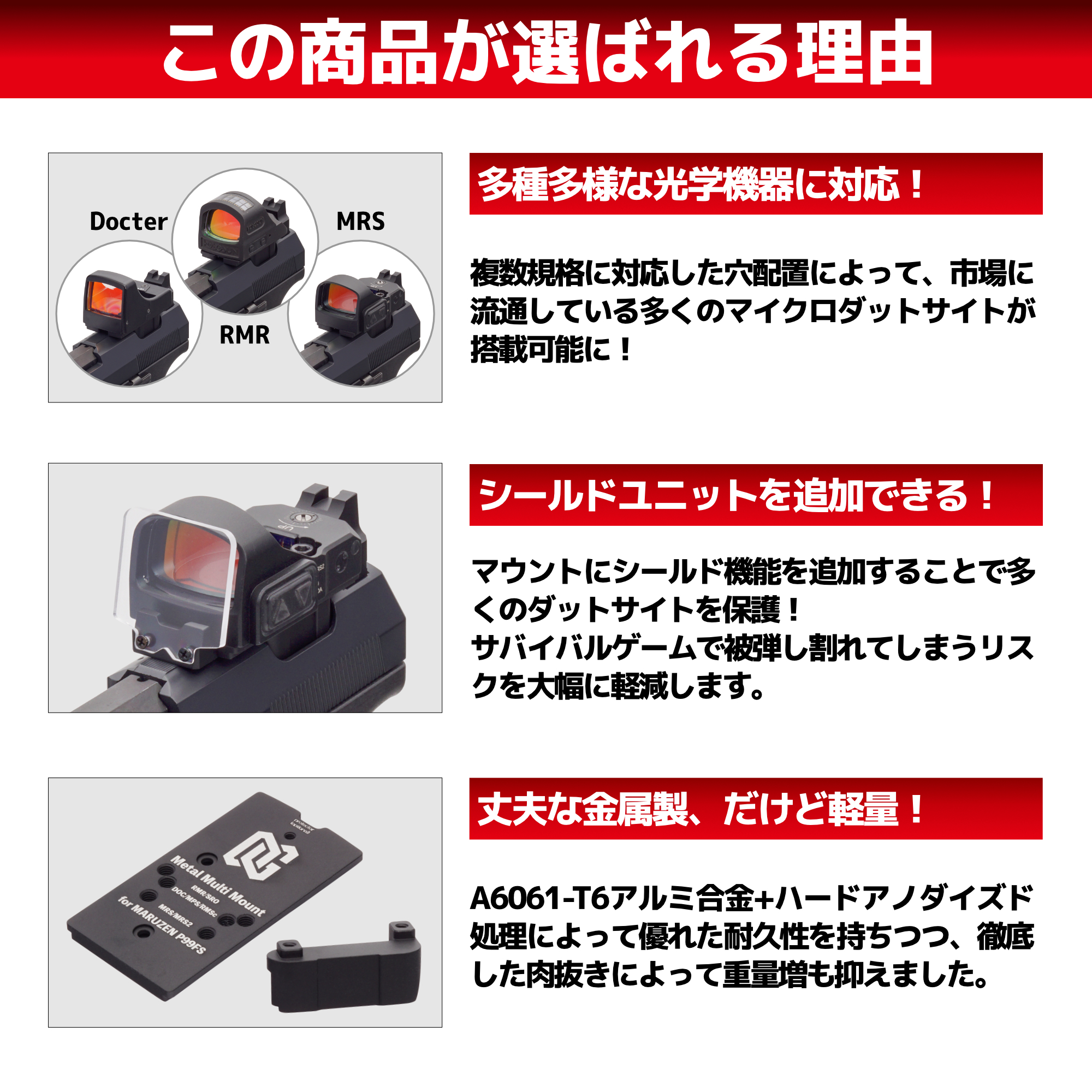メタルマルチマウント シールドユニット対応 マルゼン ワルサー