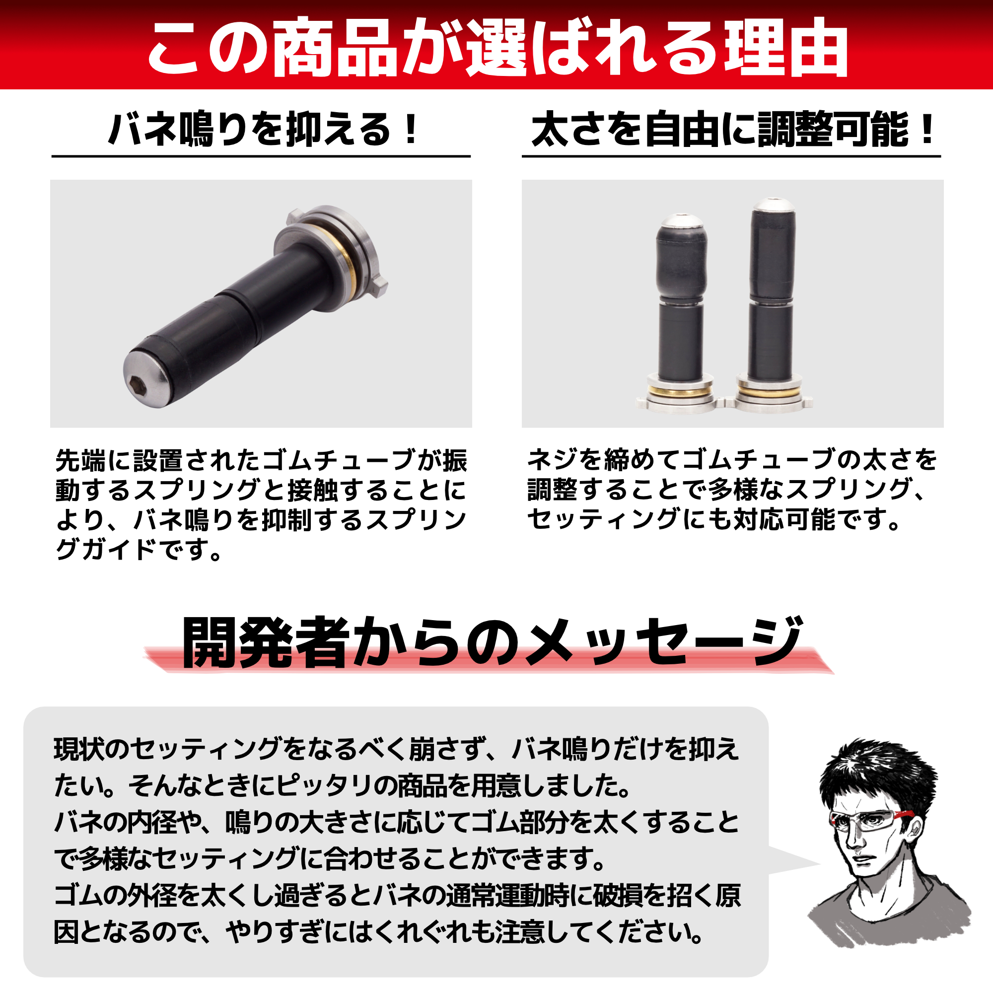 防振スプリングガイド メカボックス Ver.2用 | DCI Guns 公式