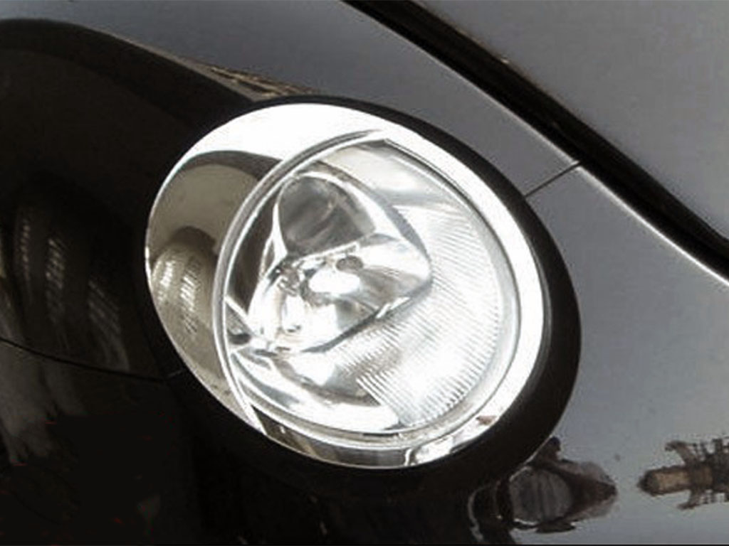 クローム アイライン VWニュービートル 前期用 ヘッドライト リム メッキ ニュー ビートル NEW BEETLE クロームヘッドライトカバー ⁄ ニュービートル \u0026 ザビートルショップの