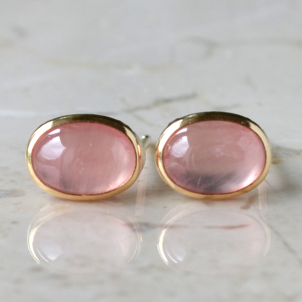 K18製インカローズ（ロードクロサイト）ピアス | Jewelry Craft DECORA