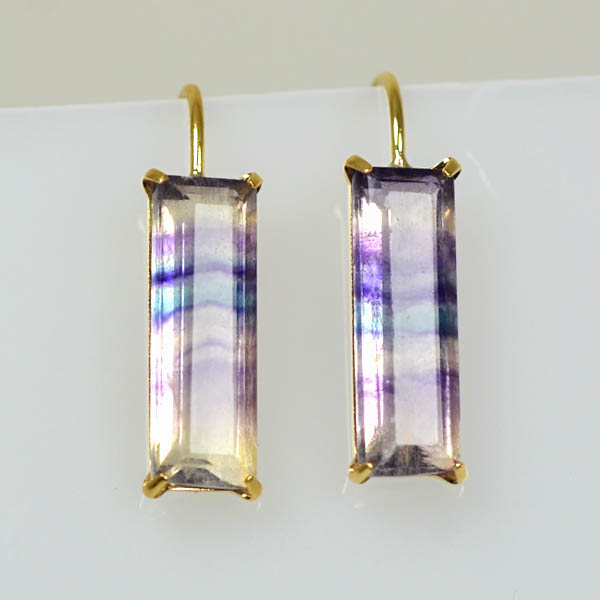 K18YG製バイカラーフローライトピアス | Jewelry Craft DECORA の