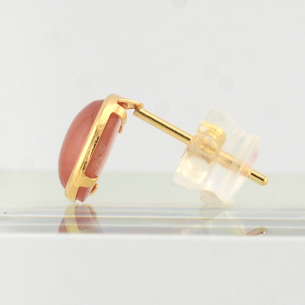 K18製インカローズ（ロードクロサイト）ピアス | Jewelry Craft DECORA