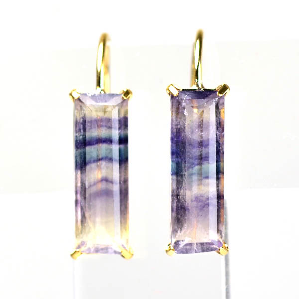 K18YG製バイカラーフローライトピアス | Jewelry Craft DECORA の