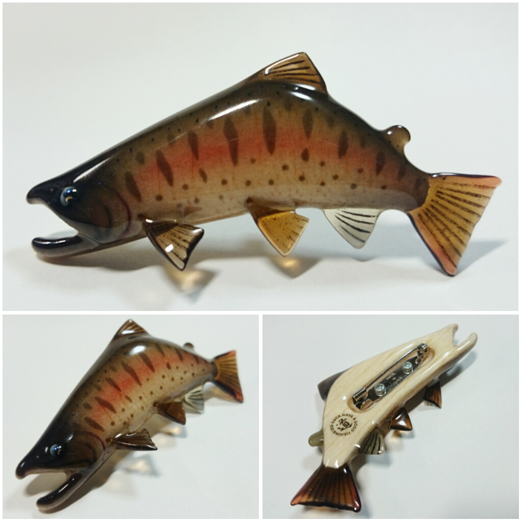 DO-LUCK BALSA BROOCH 75mm ヤマメ(縦目バルサ) | 安比釣道楽WEB SHOP