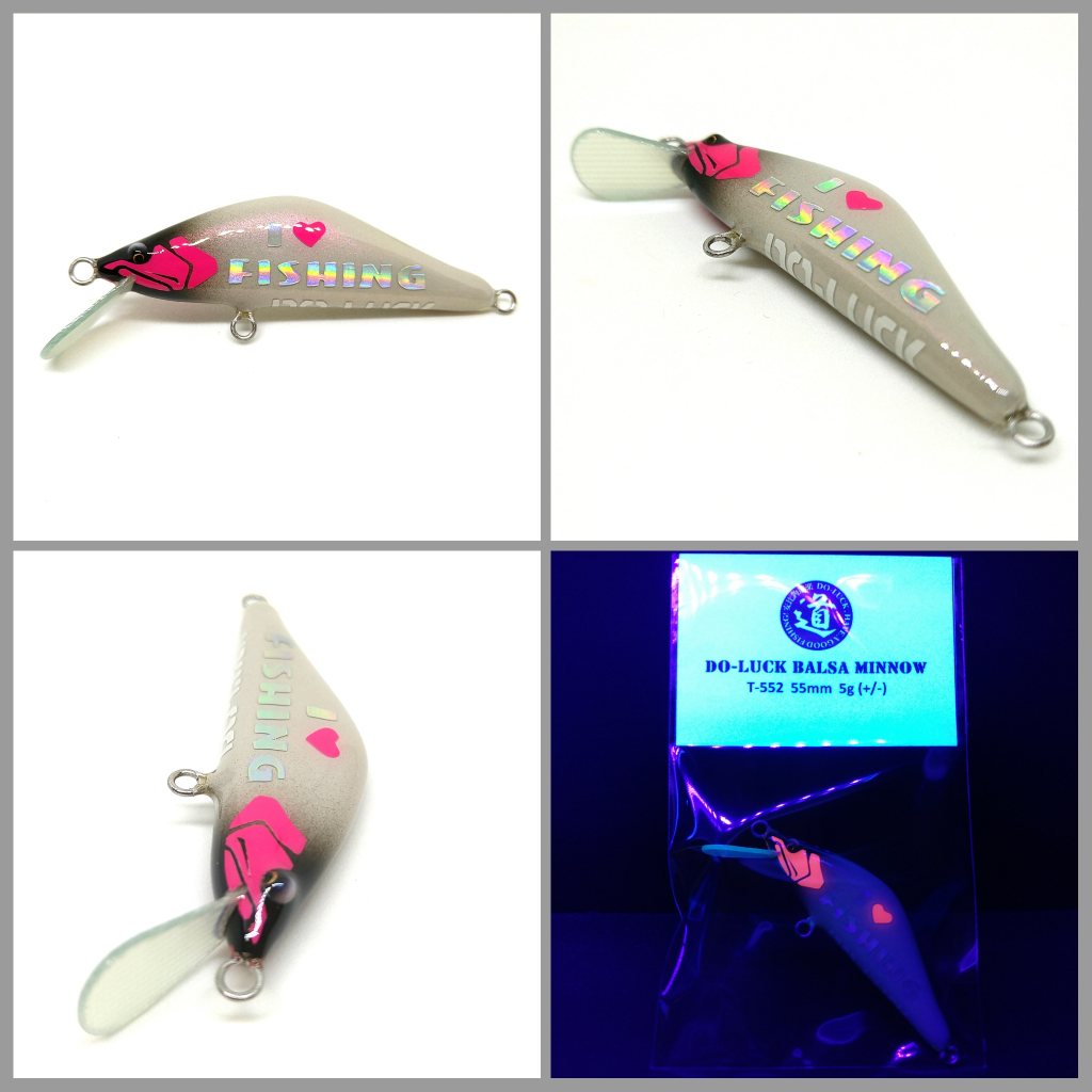 DO-LUCK BALSA MINNOW T-552 ピンクフェイス/ピンクパールホワイト/I LOVE FISHING | 安比釣道楽WEB SHOP