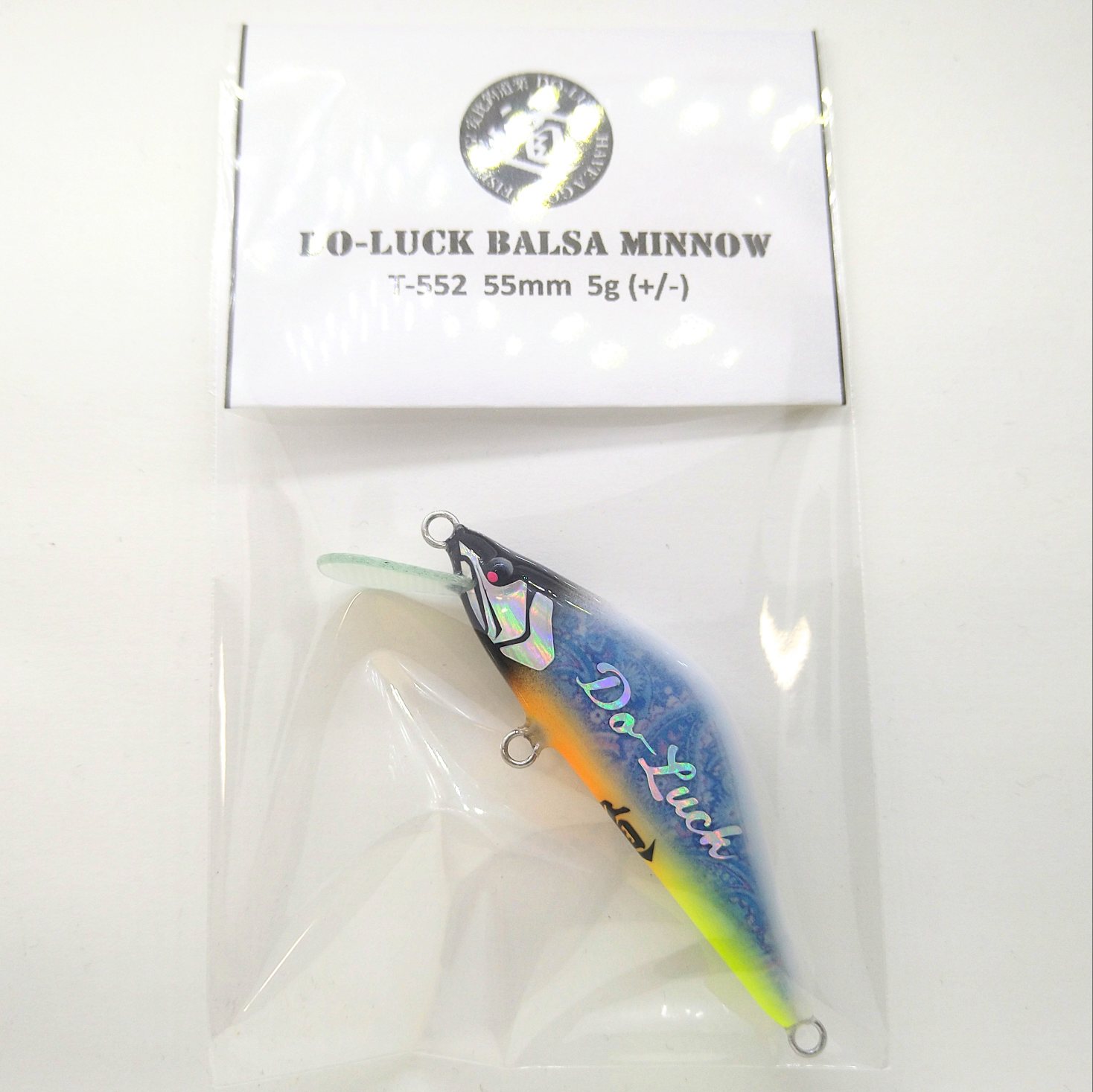 DO-LUCK BALSA MINNOW T-552 ホワイト/ペイズリー/オレンジ〜チャート