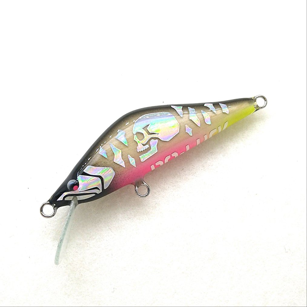 DO-LUCK BALSA MINNOW T-552 クロ/ピンク〜チャートベリー/ホロスカルバルサシースルー | 安比釣道楽WEB SHOP