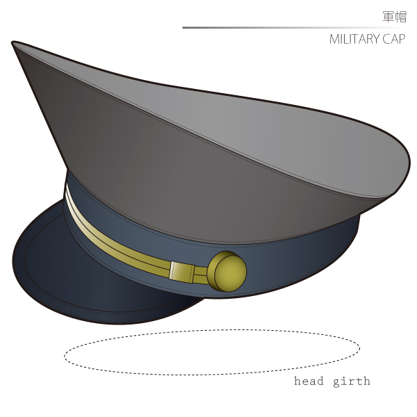 Military Cap 54cm A4 paper download pattern DRCOS