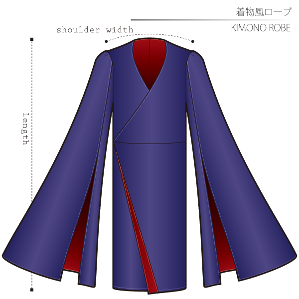Kimono Robe Ladies'-S size [A4 paper download pattern] - DRCOS