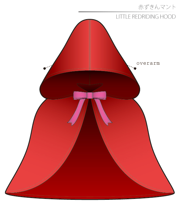 赤ずきんマント 女性Ｍサイズ【ダウンロード型紙】 - DRCOS