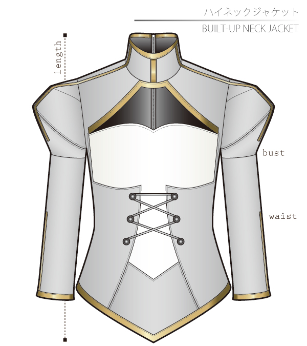 ハイネックジャケット 女性Ｓサイズ【ダウンロード型紙】 | でぃあこす