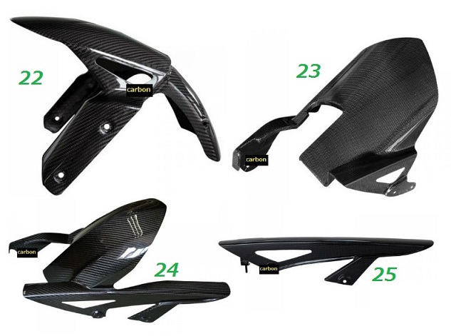Z1000 2010 カーボンパーツセット Z1000 2010 カーボンパーツセット