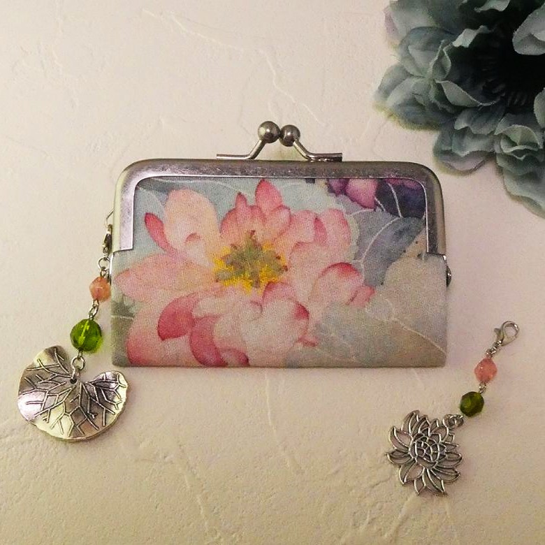 アンティークがま口財布銀製口金根付