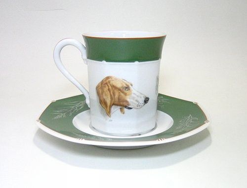 HERMES エルメス シャスシリーズ 犬 ドッグ 皿 新品 シアン・クーラン