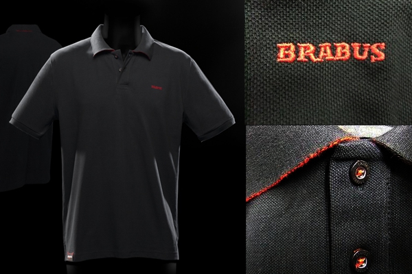 Classic black poloshirt with red details