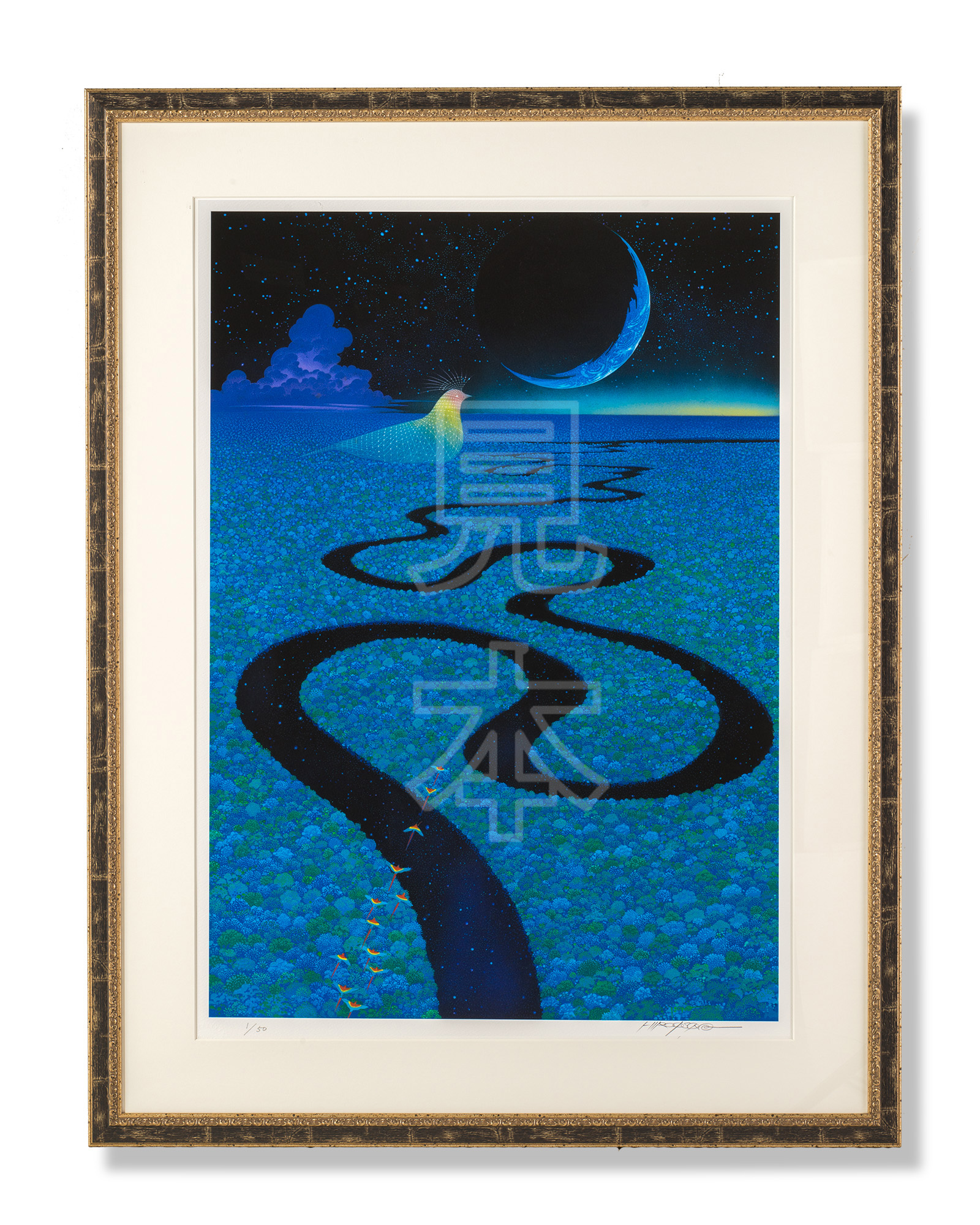 額装版画「エメラルドの夢」原画実寸 LLサイズ | Emerald Forest Online
