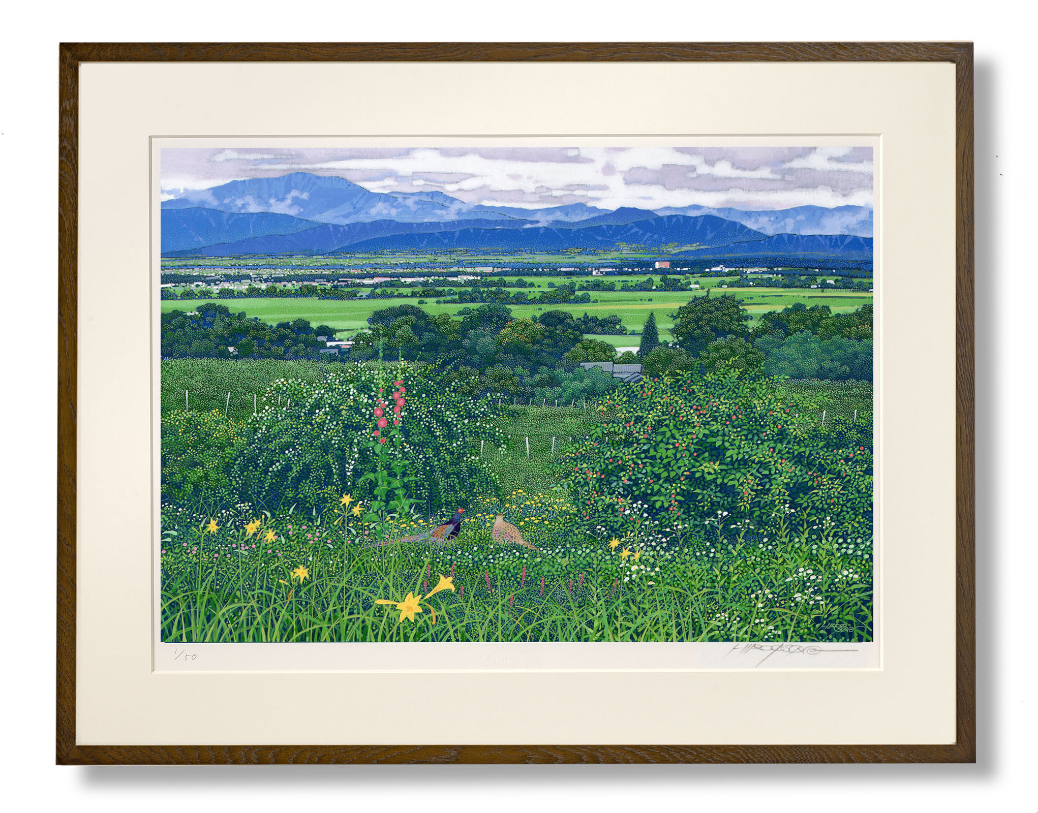 額装版画「初夏の伊那谷」原画実寸 Lサイズ | Emerald Forest Online