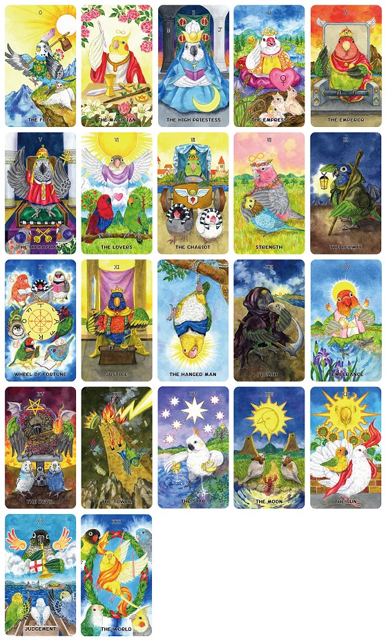 The Birdner Tarot Deck (鳥のタロットカード) | ハンドメイド