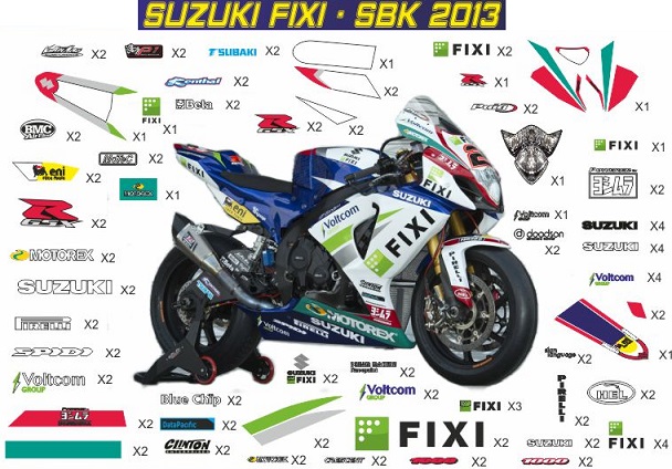 グラフィック デカール ステッカー 車体用 / スズキ GSX-R1000 750 600 / RIZLA ENGLISH CUP MotoGP モトGP