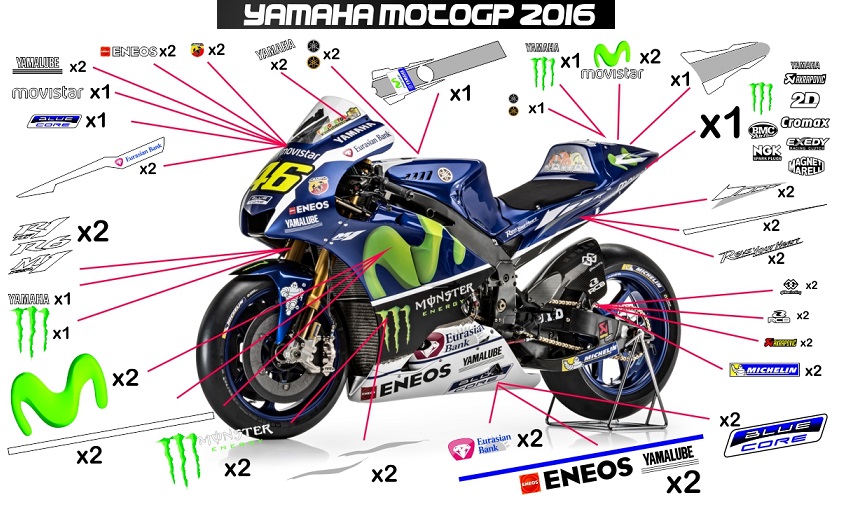 MotoGP モビスターヤマハ グラフィックステッカー | MotoWorld Japan