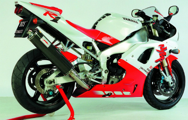 YZF-R1 98～03 組替え 4XV パイプ ] [ステンレスポリッシュ47㎝]