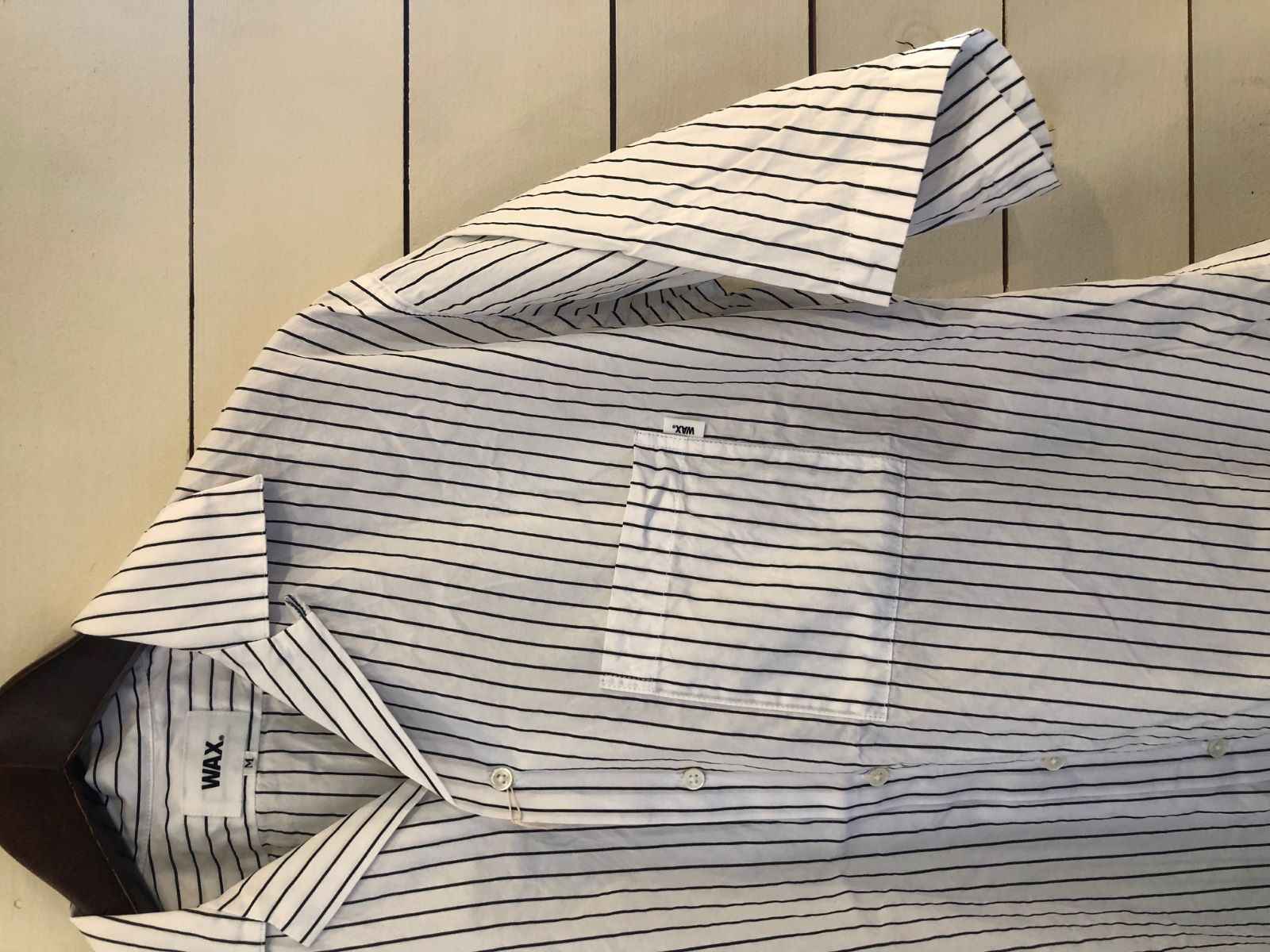WAX ストライプ 半袖シャツ Mサイズ 楽天市場】【中古品】【メンズ】 WAX ワックス STRIPE OPEN