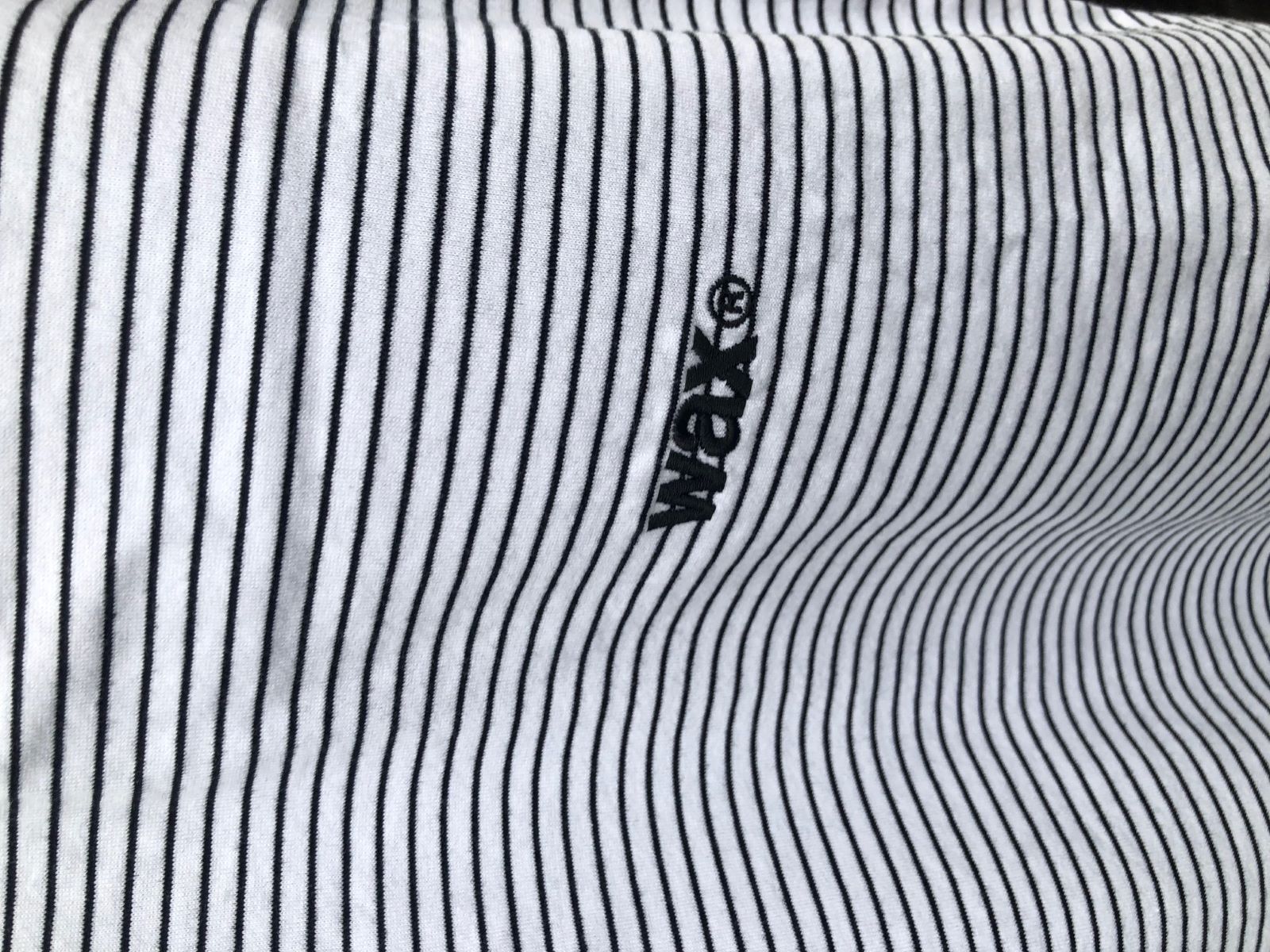 WAX Pin stripe cut off long tee ホワイト | FLARY