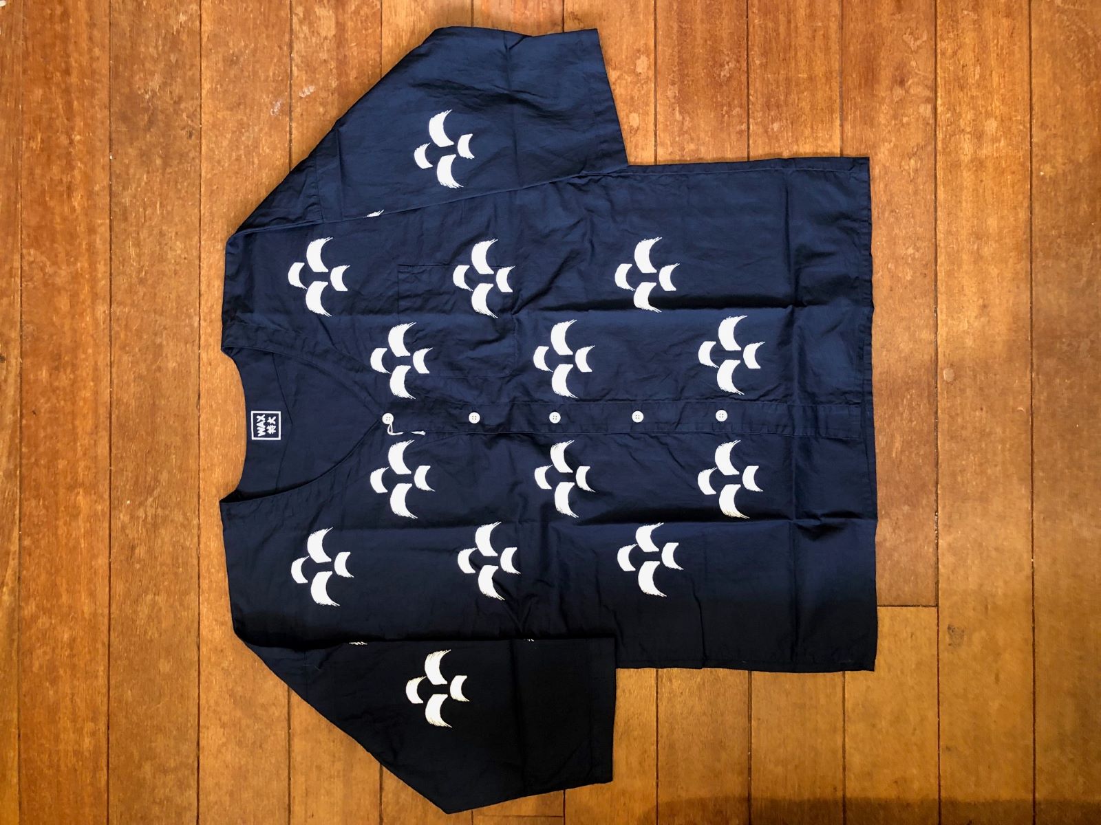 WAX 鯉口シャツ　中　青海波 WAX（ワックス）の「【WAX】Koikuchi-shirts 