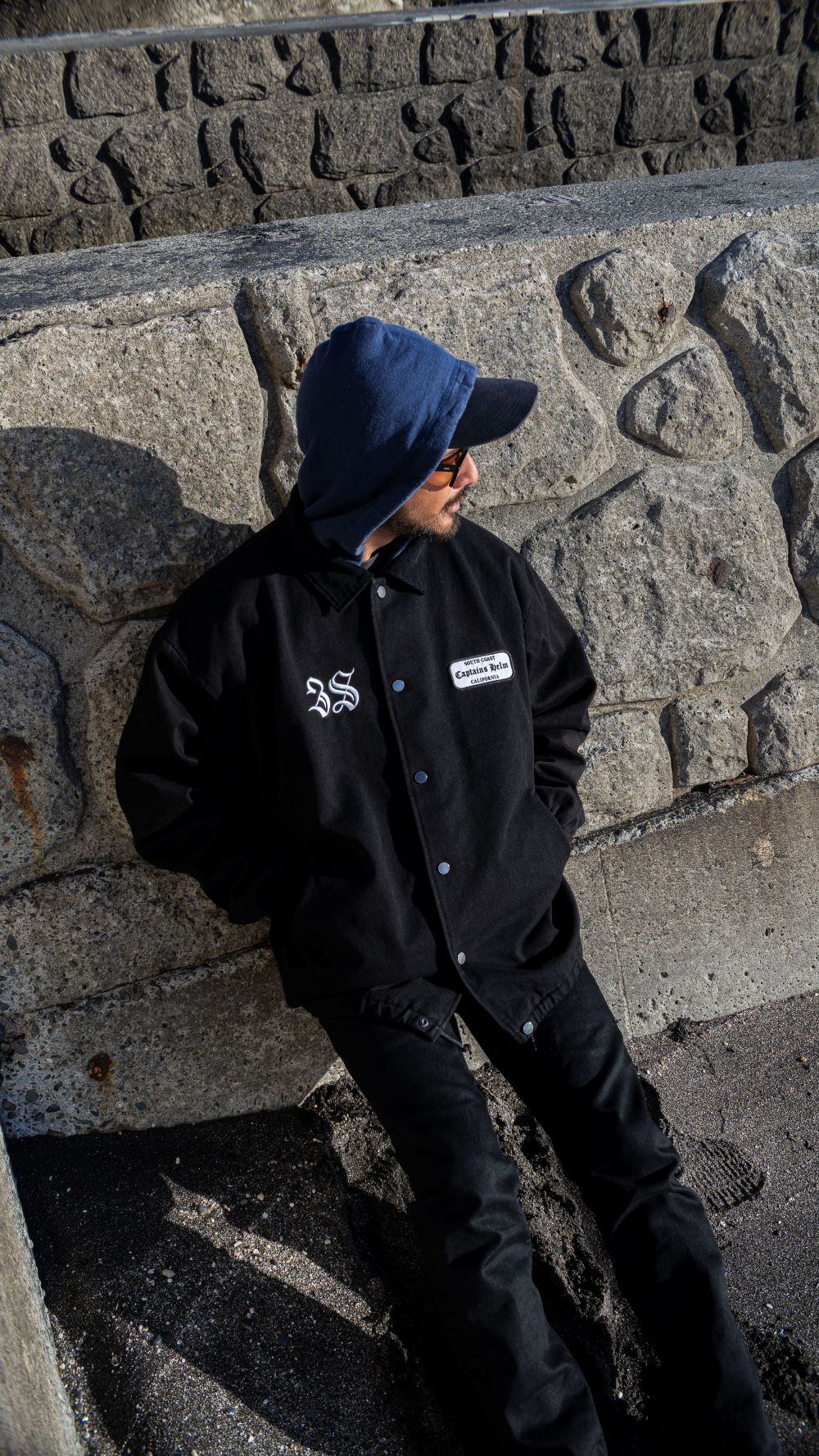 CAPTAINS HELM #38 LOGO DENIM COACH JKT | FLARY