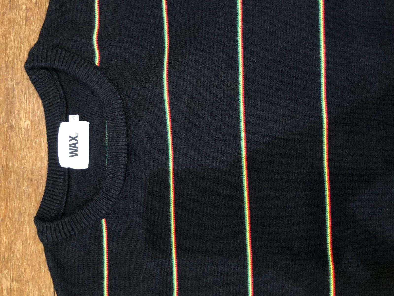 WAX Rasta stripe crew knit | FLARY