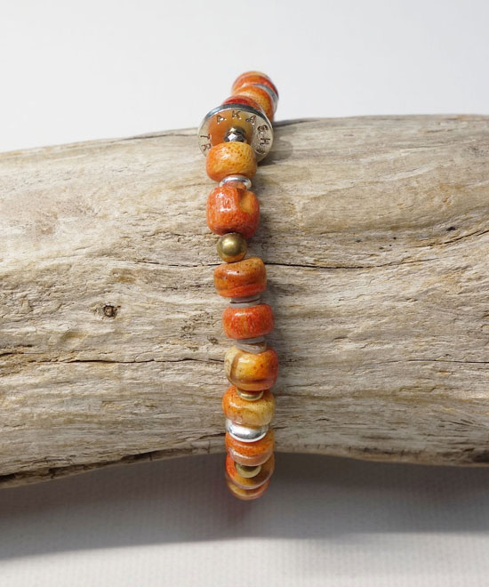 AKASHIC TREE / アカシックツリー CORAL BEADS BRACELET(コーラル Akashic tree 925 bracelet ロンハーマン