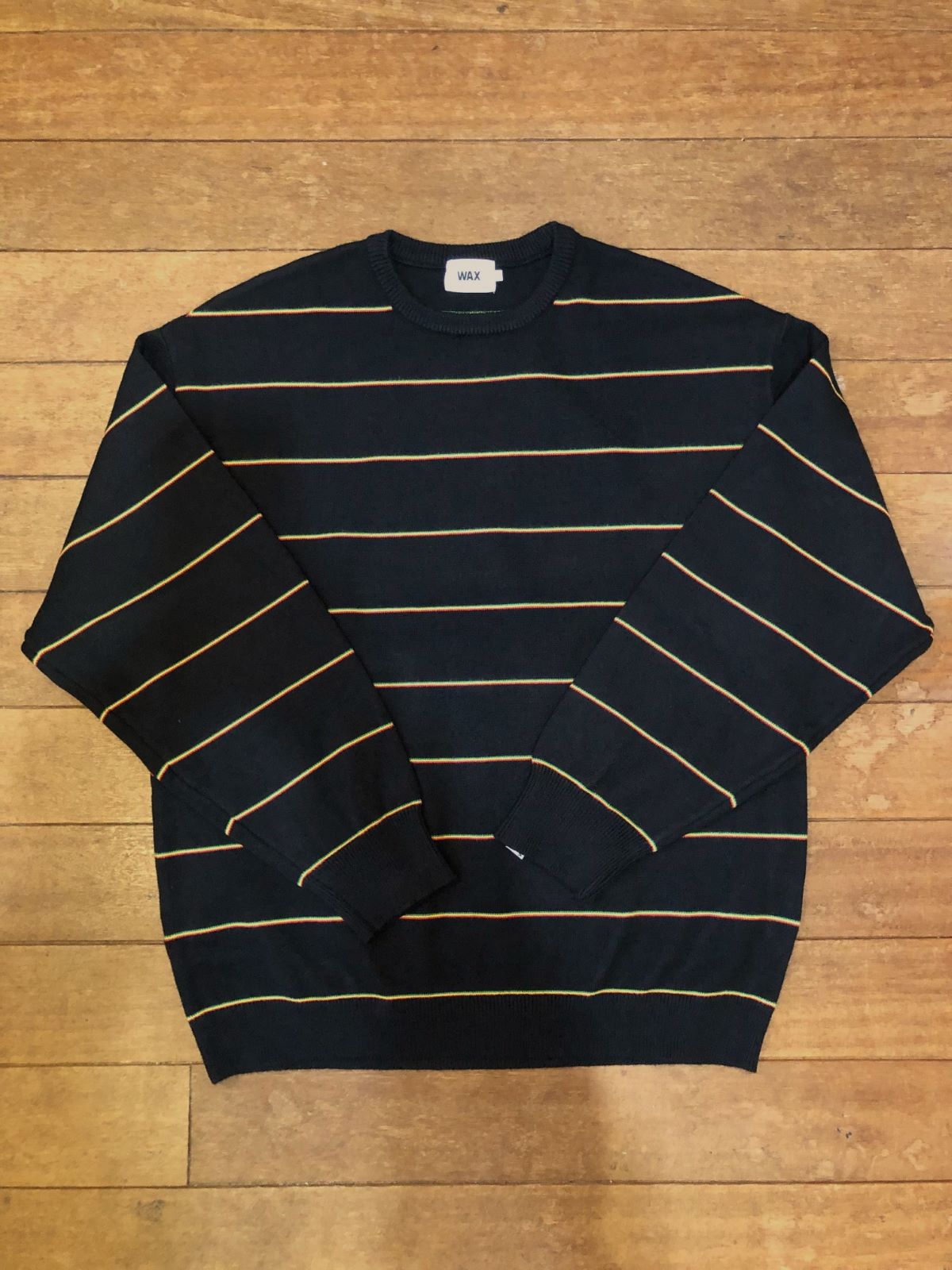 WAX Rasta stripe crew knit | FLARY