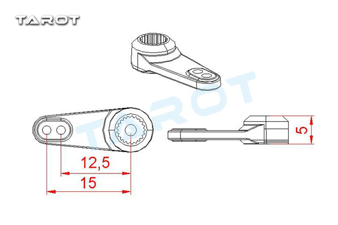 ALIGN-DS410M、FUTABA-S3156用DFC用サーボホーン高強度（オレンジ色・6個） | FlyingCat R/C Models