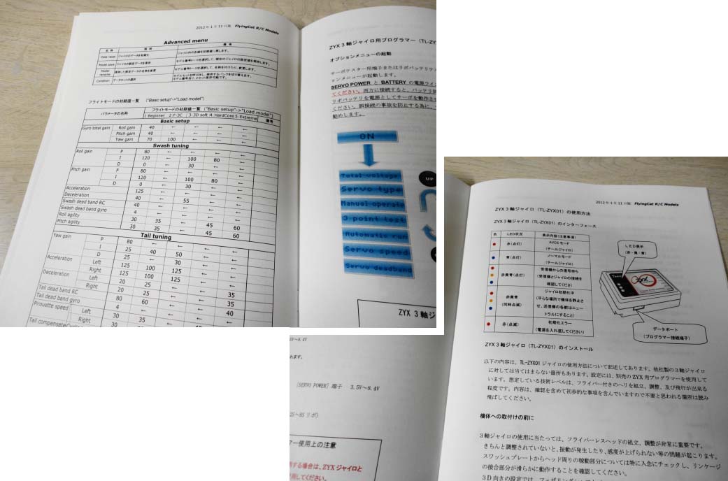TarotZYXジャイロ TAROT ZYX-S3軸ジャイロの日本語取扱い説明書 | FlyingCat R/C