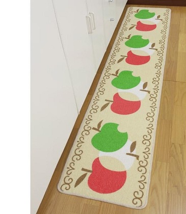 新品】☆北欧＆レトロ☆ ロング・キッチン・マット 210cm (りんご