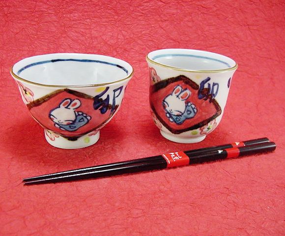 干支うさぎ ひとり膳揃 木箱入り 夕立窯 | 陶磁器専門店 布佐陶芸