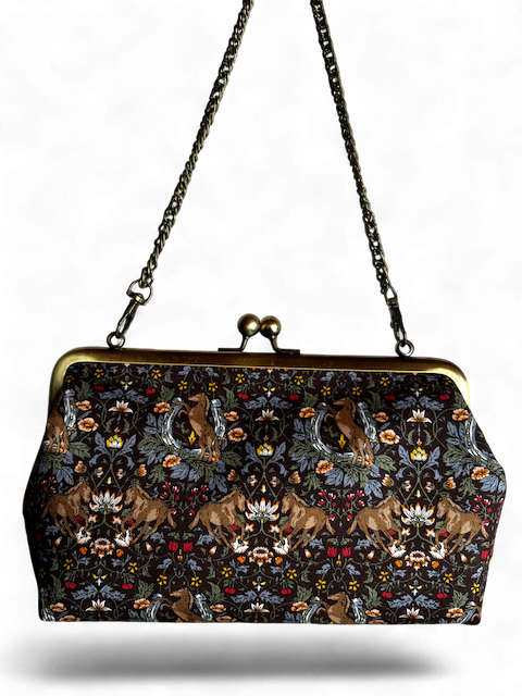 スクエアポーチ大 馬 ブラウン | G3sewing