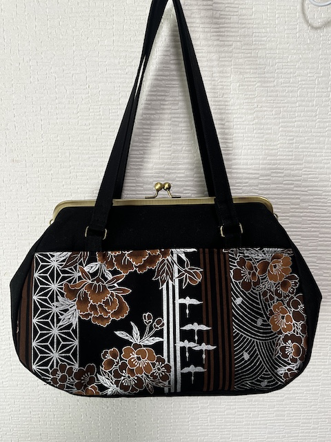 がま口バッグ 開花シリーズ 栗 | G3sewing