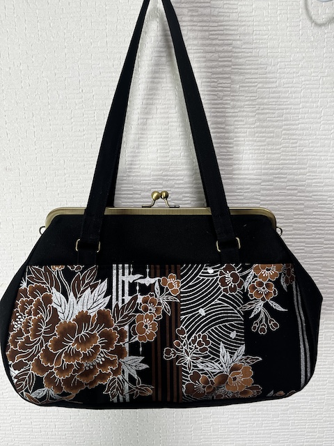 がま口バッグ 開花シリーズ 栗 | G3sewing