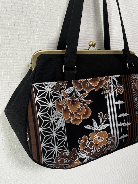 がま口バッグ 開花シリーズ 栗 | G3sewing
