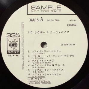 人気ショップ KARLA & J.D.SOUTHER BONOFF ぶるうばあど | プロモ・オンリーLP 洋楽