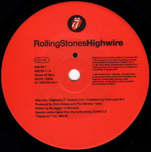The Rolling Stones Highwire オーストラリア盤レコード The Rolling Stones Highwire オーストラリア盤レコード