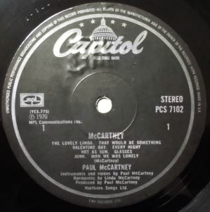 PAUL McCARTNEY / McCARTNEY UK盤 | ぶるうばあどRecords