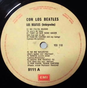 THE BEATLES / con los beatles アルゼンチン盤 | ぶるうばあどRecords