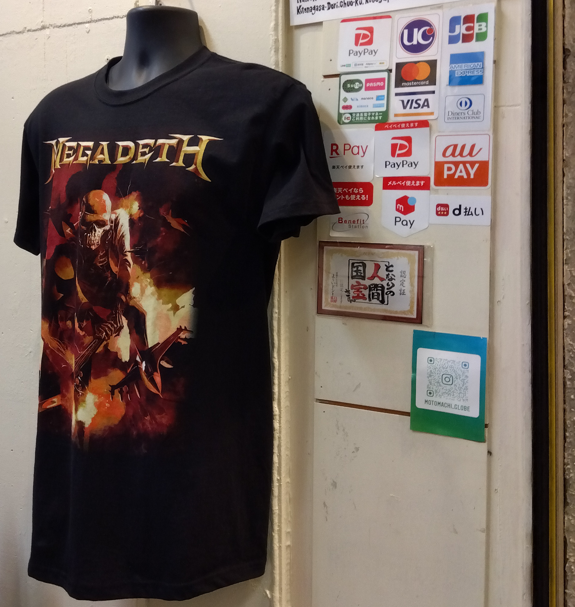 MEGADETH 痛ましい サイン入り ツアーTシャツ