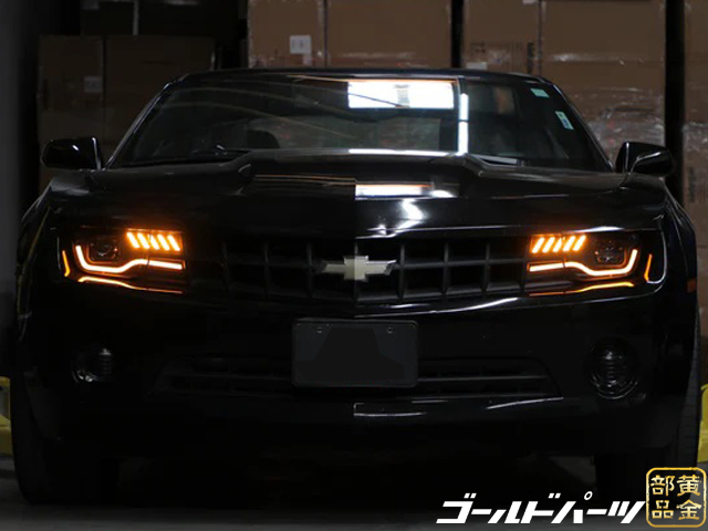 美品シボレーカマロ 2010-2013 ヘッドライト エンジェルアイ7色